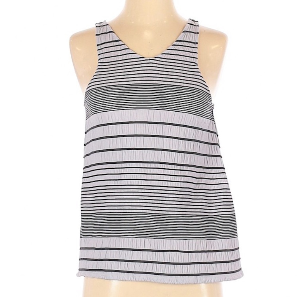 NEW Anthropologie Deletta Stripe Open Back Tank